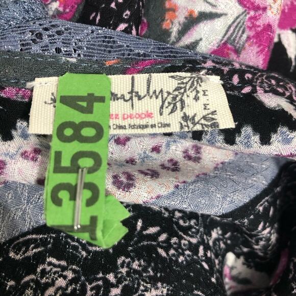 Intimately Free People Stevie Printed Maxi Slip Dress in Graphite Combo Medium - Picture 10 of 11